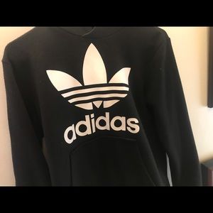 Adidas black trefoil hoodie